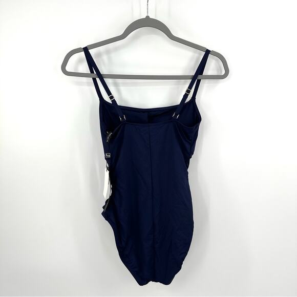 La Blanca Island Goddess One Piece Swim Suit in indigo Size 6 - Picture 9 of 12
